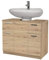 Liberoshopping Meuble sous lavabo Salle de Bain (2 Portes 2 tiroirs Chêne)