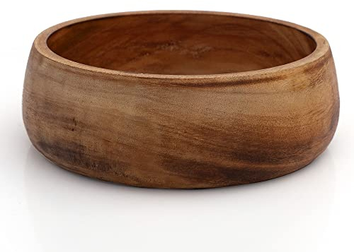 Beautiful Handmade Decorative Wooden Snack Serving Bowl For Dry Fruits Chips Coffee Table Countertop Display Key Bowl Tableware Kitchen Living Room Home Accents Dinnerware (6 Inches)