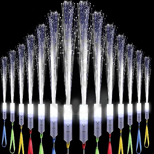 WOOXGEHM 120 Bastoncini di Bastoncini in Fibra Ottica Illuminati, 3 Modalità di Luce, Non Radianti, Bastoncini in Fibra Ottica LED, Bastoncini Lampeggianti Luminosi, per Bomboniere per Feste/matrimoni