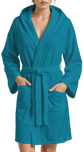 PETTI Artigiani Italiani Unisex Accappatoio Microfibra Bademantel aus Mikrofaser, Ottanium, L