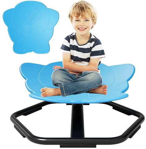 FAYDUDU Spinnstol för autism, svängbar barns snurrsäte, elefantdesign, småbarn, sitta och snurrstolar, sensorisk utrustning för ADHD, balansleksak