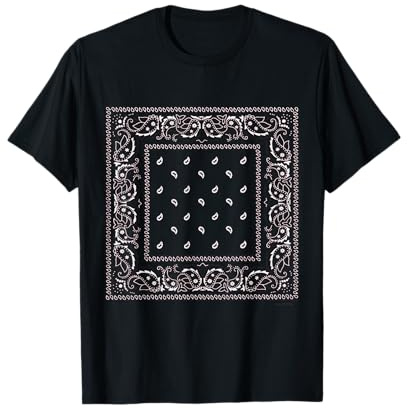 Black Bandana Print T-Shirt
