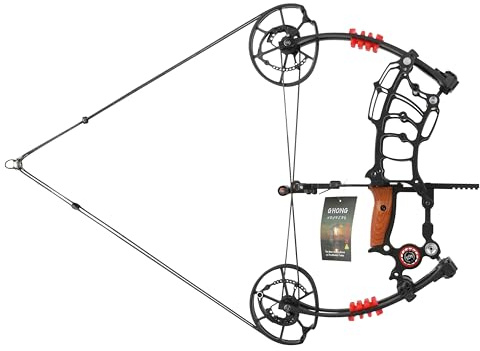 FQH Archery Compound Bow Set Arrows and Steel Balls Dual PurposeBow 30-50 Pounds Draw Weight Adjustable for Adults Outdoor Hunting Target Archery Shooting Training (Only the Bow)