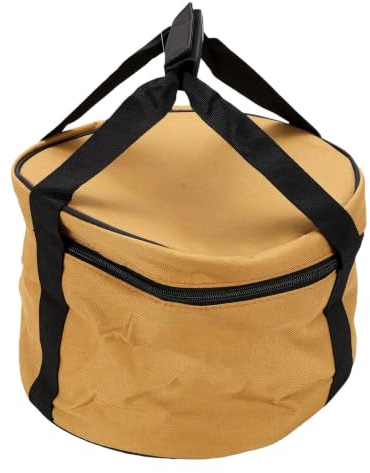 Keenso Camping Köksredskap Förvaringsväska 14L Rund Organizer med Robust | 600D Oxford-tyg, Pärlbomullsstoppning, Reptålig, för Tallrikar Skålar Gasbehållare, Hopfällbar för Vandringsbilcamping
