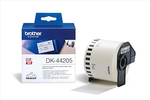 Brother DK44205 Endlosetiketten Papier, 30,48m/62mm | ablösbar