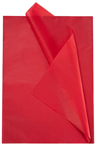 Ainmto 50 Blatt Rot Decoupage Seidenpapier, Geschenkpapier Seidenpapier - 50x70 cm