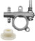 Hsthe Sea 1 Set 2500/3800 Pompa olio per motosega Pezzi di ricambio per motosega con ingranaggio a vite senza fine adatto per motosega 25CC / 38CC