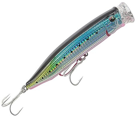 5 Stück schwimmende Köder, Topwater Popper Angelköder, Barsch, Angelköder für Hecht, Lachs, Blaufisch, 15 cm, 1#-SM003