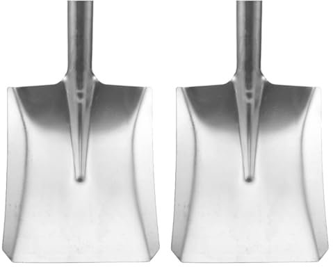 Edelstahl-Schneeschaufel, Gartenschaufel, Metallschaufel, Gartenspaten, Kinder-Schneeschaufel, Schaufeln, Reinigung von Schnee, Staubschaufel, Getreideschaufel (Size : 2pcs)