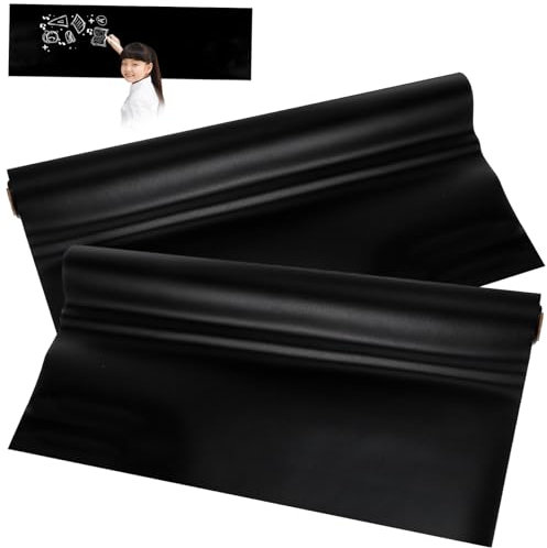 Kreidetafelfolie Schwarz aus Pvc, 2 Stück Selbstklebend