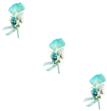 STOBAZA 3stücke Pu Blumenbrosche Für Hochzeiten Elegante Brosche Mit Kunstblume Und Strass Für Braut Brautjungfer Und Besondere Anlässe
