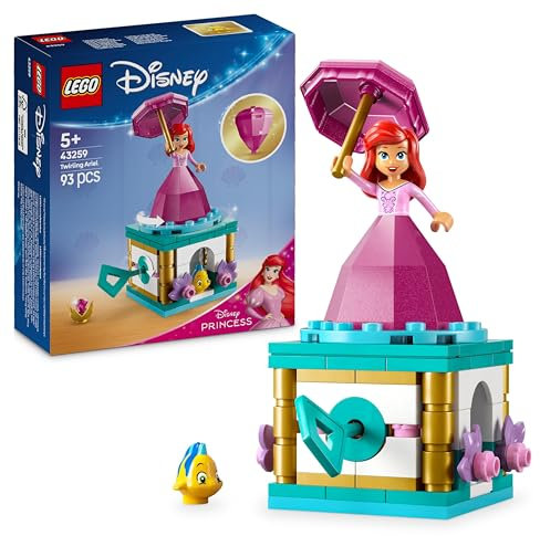 LEGO ǀ Disney Princess Arielle - Spielzeug mit Minifigur - Fabius Figur sowie Zubehör wie Diamant & Schlüssel – Kreatives Prinzessinin Spielset - Geburtstagsgeschenk für Mädchen ab 5 Jahren – 43259
