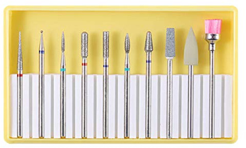 Juego de 10 brocas de cerámica para uñas BH-02