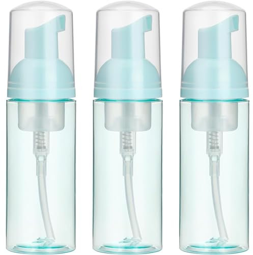 Addein 3PCS 60Ml Foam Pump Bottles, Foaming Soap Dispenser, Travel Pump Bottle, Refillable Mousse Bottle for Cleaning Lash Shampoo, Makeup