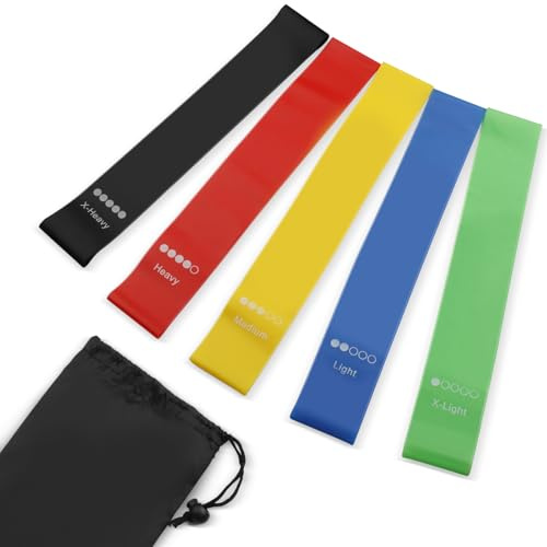 Fasce di resistenza per esercizi, fasce elastiche di resistenza per esercizi di fisioterapia, kit di avviamento yoga con fasce elastiche per allungare le gambe, elastici per pilates, allenamento in