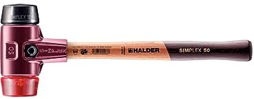 Halder 3026050 50 mm 3026 Rubber/Plastic Simlpex EH Soft-Face Mallet - Multi-Colour