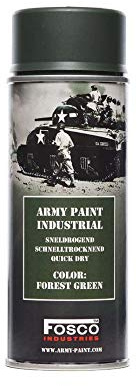 Sprayburk fosco kamouflagefärg, 400 ml oliv drab, brun/grön, aerosol, grafisk etikett dekoration märkning anpassad soffa 469312 oliv drab