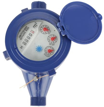 LiebeWH Medidor de Flujo de Agua Fría de 15mm 4 Piezas con 6 Accesorios para Uso en Hogar Jardín Interior y Exterior