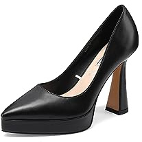 QUEEN HELENA Scarpe Eleganti con Tacco Alto Décolleté con Plateau Donna K3176 (Nero, Numeric_38)