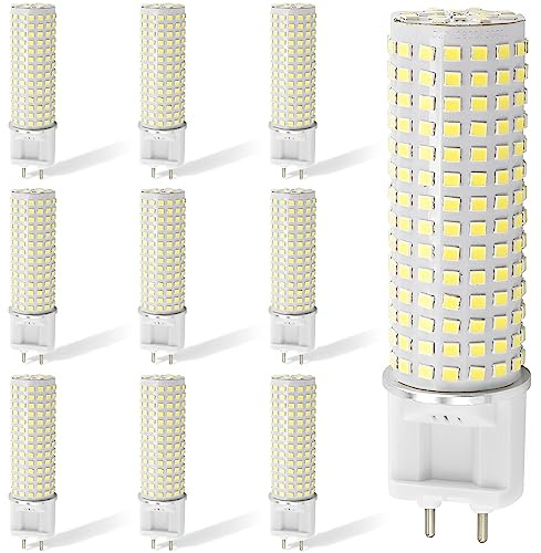 RYTM (Pack of 10) G12 LED Bulb 20 Watt 3000 Lumens G12 Light Source G12 Bi-Pin Base LED Corn Light Bulb (200 Watt Halogen Equivalent) AC 85V-265V, Not-Dimmable (Warm White 3000k)