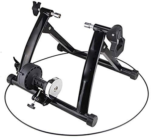 WJFLUCK Heimtrainer für den Innenbereich, Trainingsübungen, 6-Gang-Fahrradtrainer mit magnetischem Widerstand, Rennrad-MTB-Fahrradtrainer, Rollentrainer