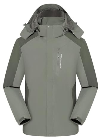 Taoyoule Giacche Impermeabili da Esterno da Uomo Cappotto Antipioggia Leggero Trekking Ciclismo Giacca a Vento Giacca Sportiva per la Primavera Autunno