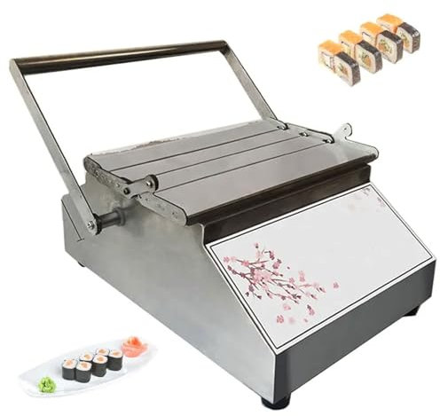 BAICRANE Máquina para Hacer Sushi Cuadrada Automática, Herramientas De Sushi Japonesas Portátiles De Acero Inoxidable, Equipo Formador De Rodillos De Arroz para Sushi para Tienda De Comida Japonesa