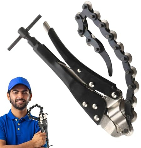 Tagliatubi per tubo scarico Catena Tagliatubi Per Tubi E Marmitta | Multi-ruota Catena a Ruote da Taglio Robusta su Tubi in Rame PVC Ferro Metallo in Riparazioni su Veicolo o Fuori