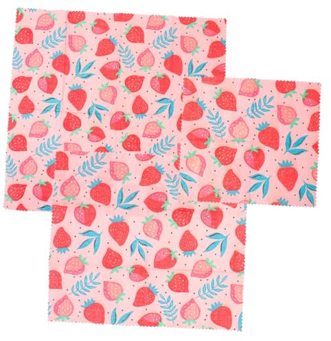 BEBEMOKO 3pcs Beeswax Wraps for Bread of Food Covers Non-stick Reusable for Baking Snack Boxes
