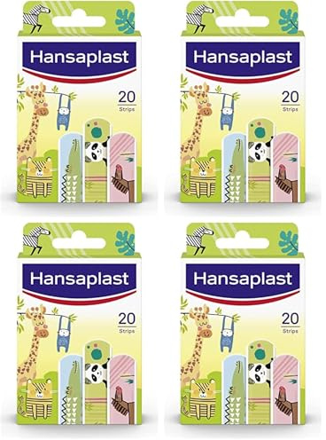 Hansaplast Apósitos Infantiles Animales 20 apósitos (Paquete de 4)