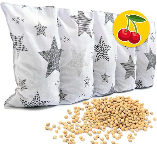 Amilian Coussin de noyaux de cerise - 50 x 20 cm - Idéal comme coussin de massage, coussin chauffant, coussin froid