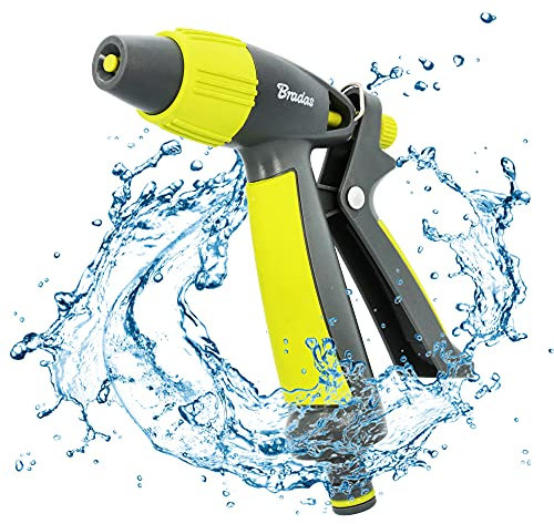 BRADAS® Brause LIME LINE Hochdruck Gartenbrause Kunstoff Spritze Schlauchspritze Standard | Handbrause Spritzpistole Für Bewässerung Rasen Reinigen Autowaschen Haustier Baden | Gartenschlauch Systeme