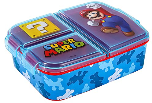 Super Mario Kids Lunch Box with Compartment - 100% BPA-Free Bento Boxes