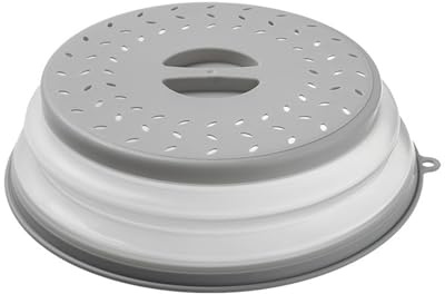 1PCS Microwave Splatter Guard Lid Cover for Food with Steam Vents, Splatter-Proof Microwave Cover with Grip Handle, Easy-Clean Compact Storage