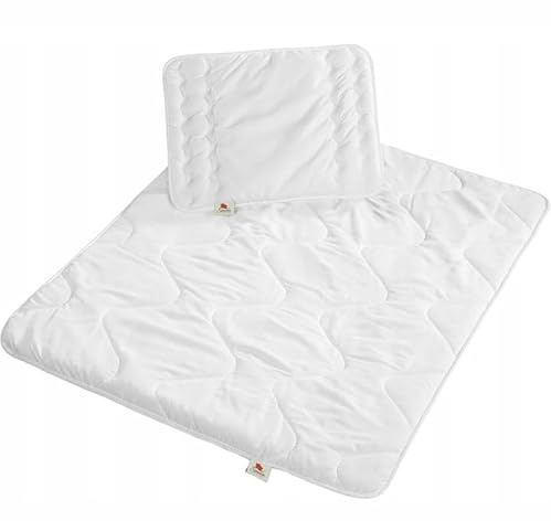 TEXTILOVE Kinder Bettdecken Set 120x90 cm 4-Jahreszeiten Baby Bettdecke und 40x60 cm Kissen Oeko-TEX 100 Ganzjahresdecke Baby Bettset Kinderbettdecke Waschbare Kinderdecke