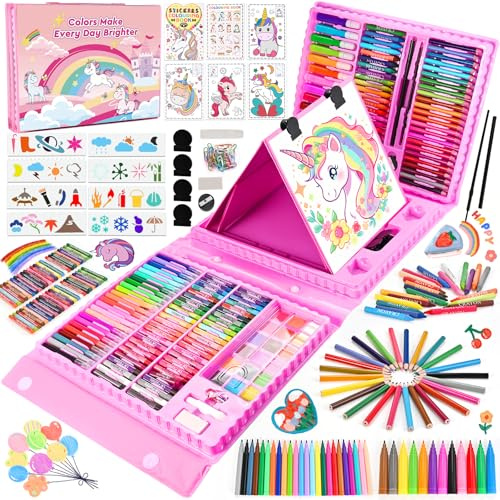GOLDGE Juguetes Niña 3 4 5 6 7 8 9 Años, Maletin Pinturas para Niños 230+