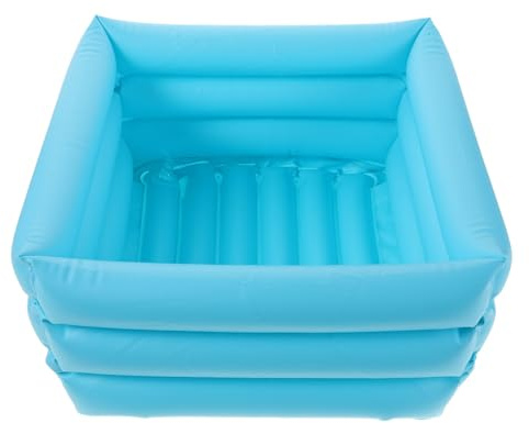 FIXOSHEE Aufblasbare Fußbadewanne Faltbarer Fußeimer aus Robustem Pvc Tragbares Fußbad für Camping und Reise Platzsparendes Design Schnell Aufzubauen