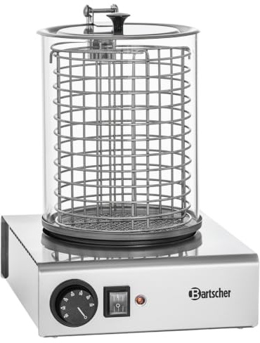 Bartscher a120401 ångkokare för Hot Dog 1000 W rostfritt stål maskin för Hot Dog