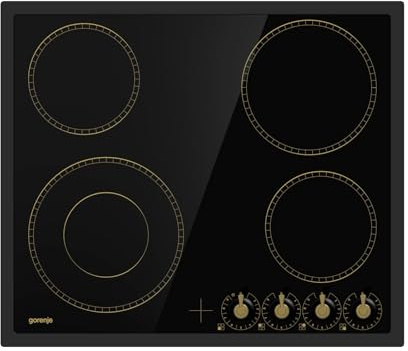 Gorenje EC642CLB Inbyggd Keramisk Antracit, Svart - Plate (Inbyggd, Keramiska, Glas och keramik, Antracit, Svart, 1200 W, Rund)