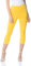 Roman Originals Cropped Trousers for Women UK Ladies Capri Leggings Summer Pants Short Crop Stretch 3/4 Length Three Quarter Pedal Pusher Clothes Elasticated Bengaline Cut Off - Yellow - Size 20