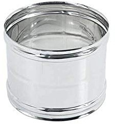 Manicotto raccordo femmina/femmina in acciaio inox per canne fumarie monoparete Diametri Vari stufa legno pellet barbecue cucina (Ø 80 mm)