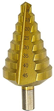SYDARSYN Punte Coniche, Fresa Conica Trapano a Gradini, HSS Titanium, 10-45 mm Buco Cutter a Scalini per Eseguire Foro In Metallo Acciaio Legno Plastica Ferro