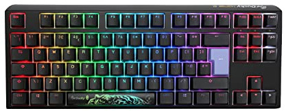 Ducky One3 Classic Black TKL RGB Silent Red Cherry MX Switch Keyboard - UK Layout