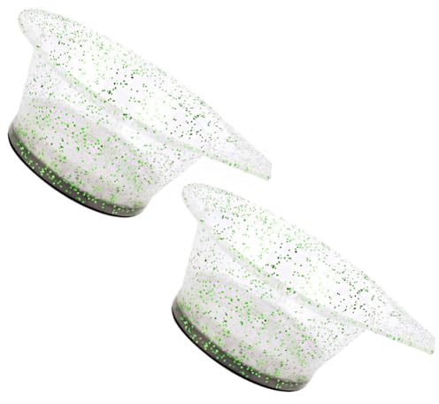 2 Pieces Hair Color Bowl Glitter Hair Dye Bowl Hair Color Mixing Bowl Plastic Color Mixing Tint Bowl Round Applicator Bowl Hair Dyeing Coloring Tools for Home Salon, Green