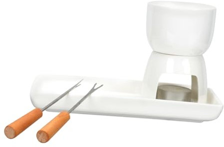 Mikinona Fonduta in Pentola per Fonduta Cioccolato e Formaggio Scaldaburro e Melting Pot per Uso e Ristorante