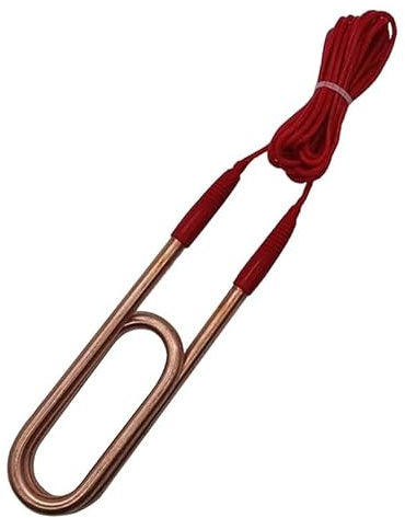 KEBLIN 1pc Industrial Double U Type Heating Element Electric Heating Rod High-power Submersible Copper Heater Tube For Tank/Pool 220V/380V(220V,4KW 380mmL)