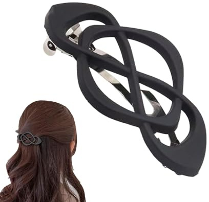 Barrettes Françaises Pour Femmes Taille - Pinces À Cheveux Plates Griffe Rétro Grandes,Antidérapantes Pour Coiffures Curly, Mariage, Sport Et Cheveux Mouillés