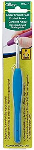 Clover Häkelnadel, Plastic, blau, 5 mm Größe
