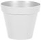 EDA - Pot de Fleur Rond Toscane Ø 25 cm - Volume 6 L - Ø 25 x H.21 cm - Blanc