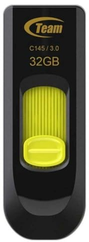 Team Group C145 32 GB USB 3.0 Flash Memory Drive - Yellow